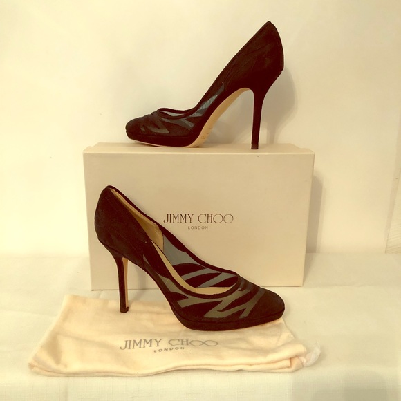 Jimmy Choo Kerwick green suede mesh accent shoes - Picture 1 of 5